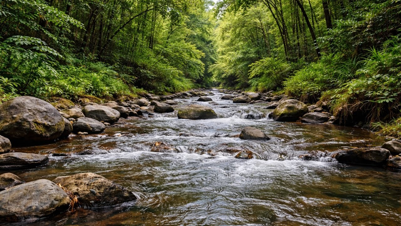 Close Your Eyes… Flowing Water Sounds 🌊 Deep Sleep