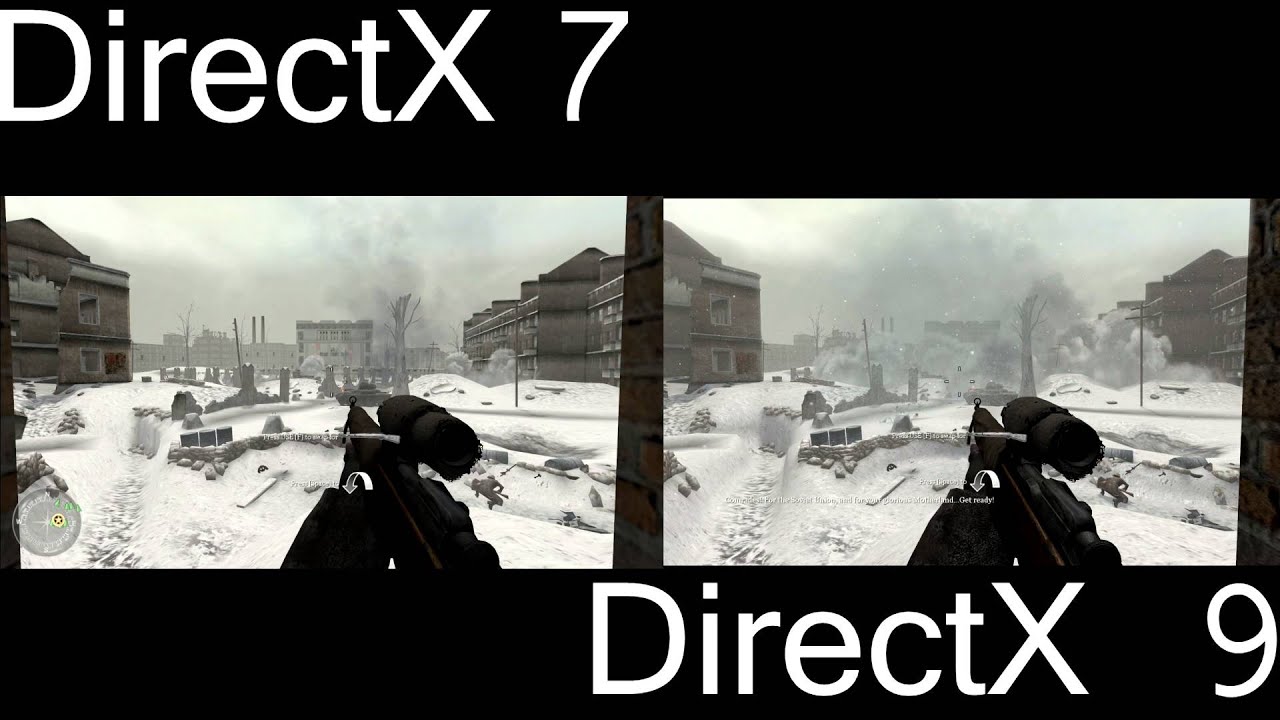 DirectX 7 VS DirectX 9 Comparison | Call of Duty 2