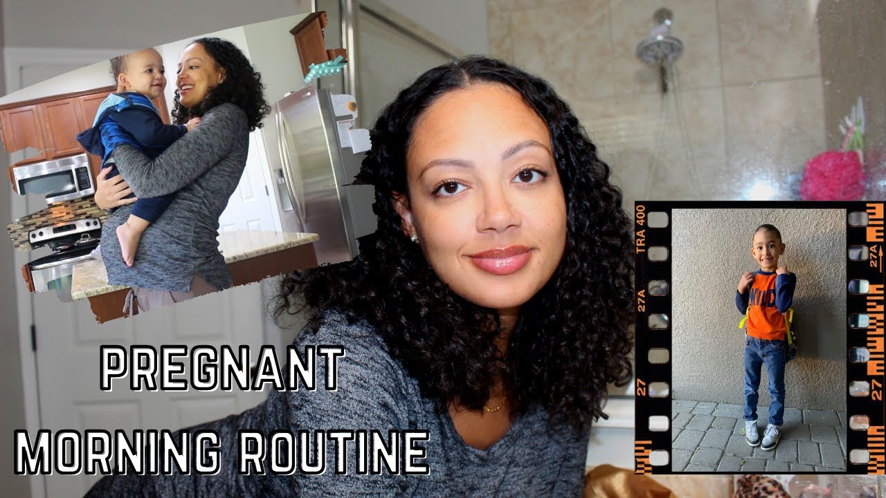 PREGNANT MORNING ROUTINE | WITH A PRESCHOOLER & 1YEAR OLD