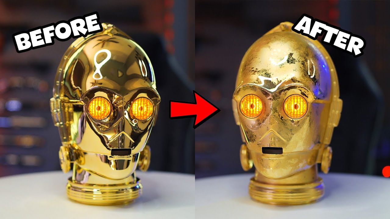Weathering The Premium C-3PO Head From Star Wars Galaxy's Edge! (Galactic Archive Series)