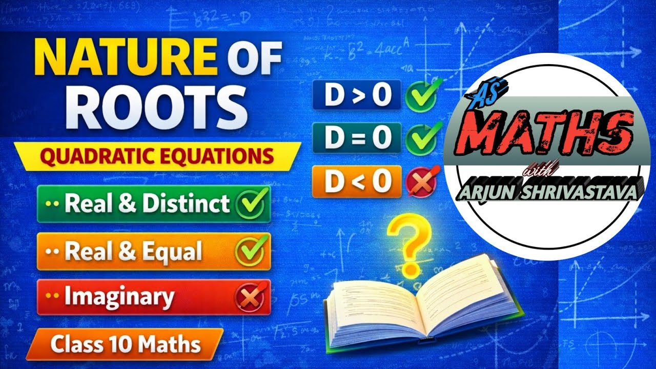 Nature of Roots Class 10🔥 | Discriminant Explained | Important for Board Exams | Quadratic Equations