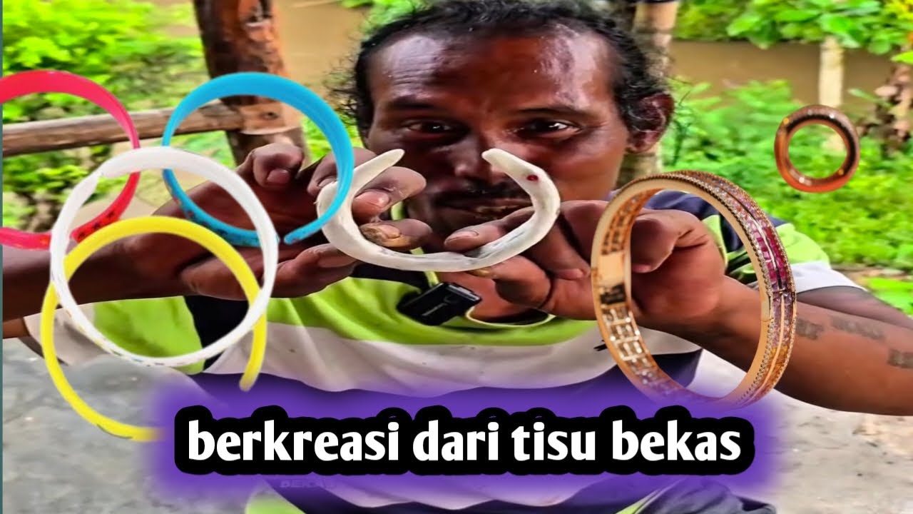 Menyulap tisu bekas menjadi gelang unik #vudiokreatif