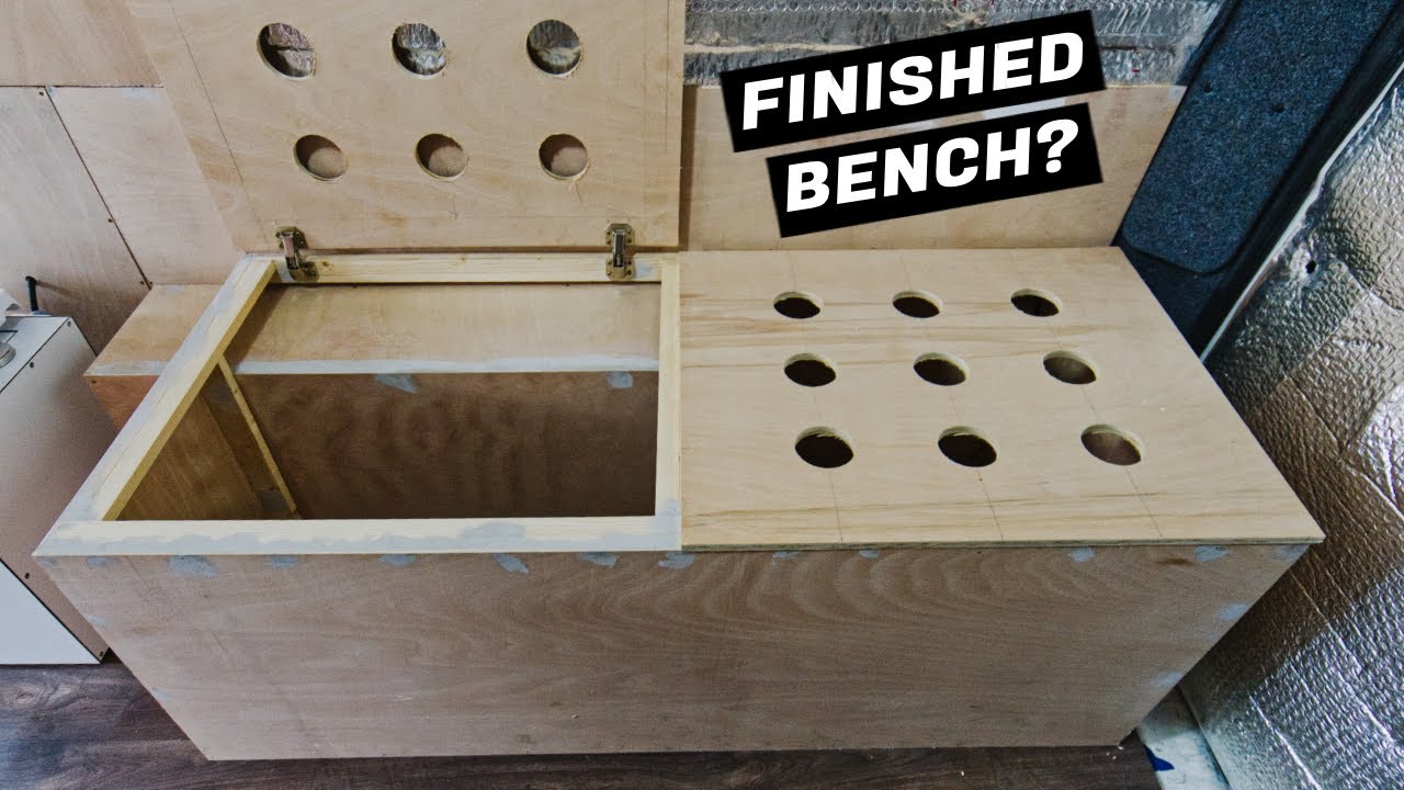 BENCH SEATS, ELECTRICS CHASSIS GROUND, MORE PLY - Citroen Relay Camper Van Conversion UK -  Week 17