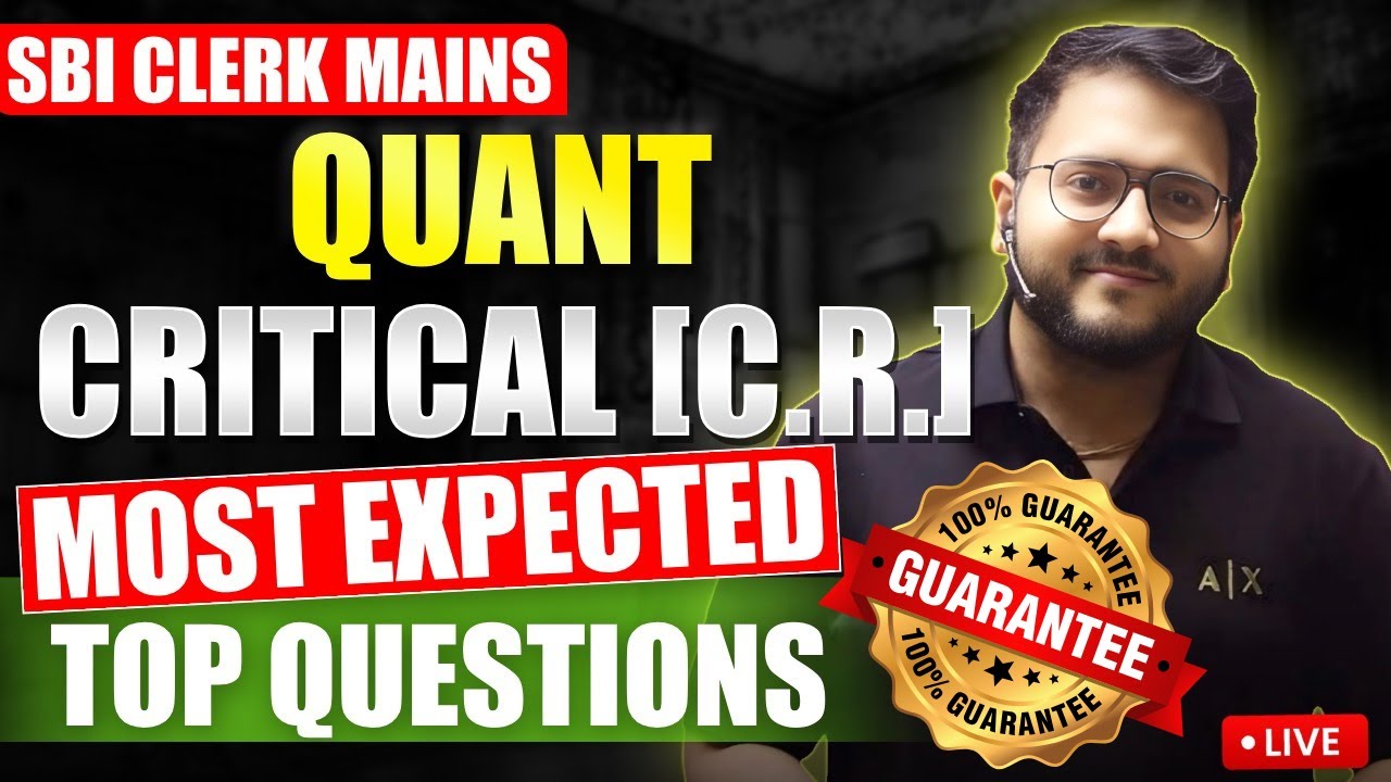 🔥SBI CLERK Mains में इस Approach से करना Paper ! SBI CLERK Mains Quant, Critical Reasoning | Harshal