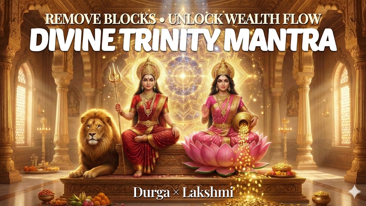 DIVINE TRINITY MANTRA | Remove Energy Blocks & Unlock Wealth Flow | Durga × Lakshmi