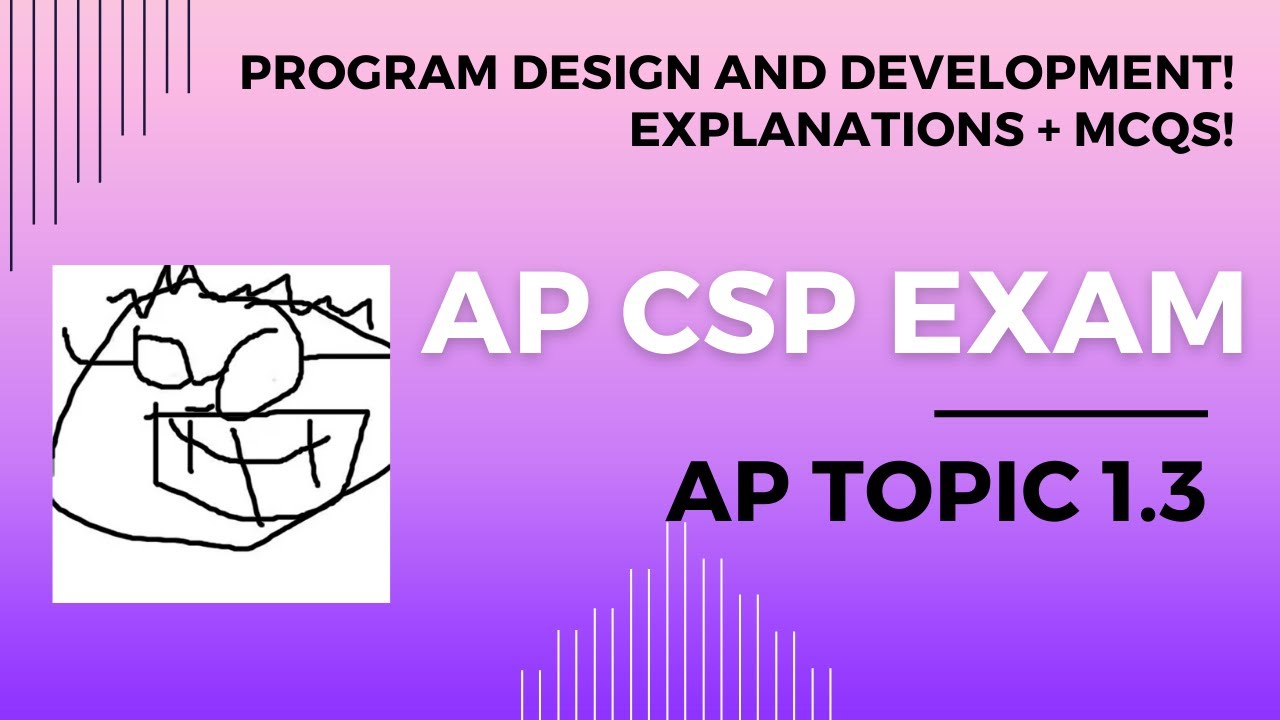 AP CSP Тема 1.3 - Разработка и проектирование программ - пояснения и 5 вопросов с множественным в...