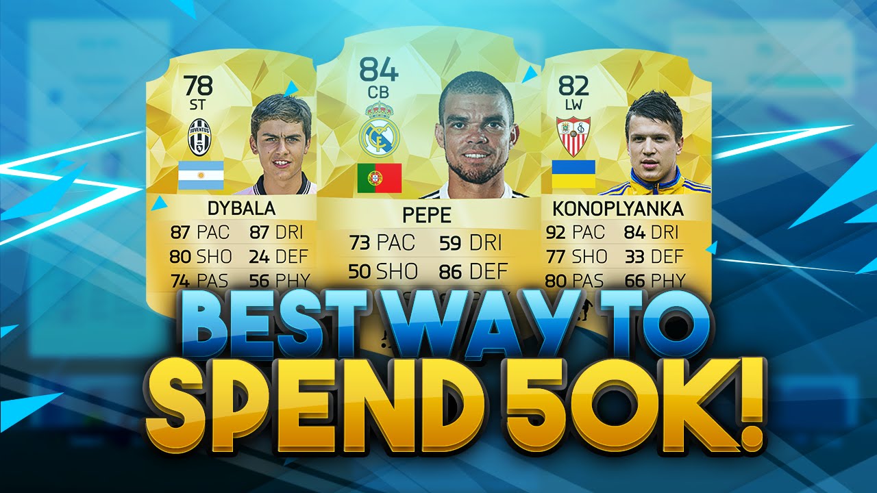 THE BEST WAY TO SPEND 50K ON FIFA 16 ULTIMATE TEAM!! OVERPOWERED SQUAD!!