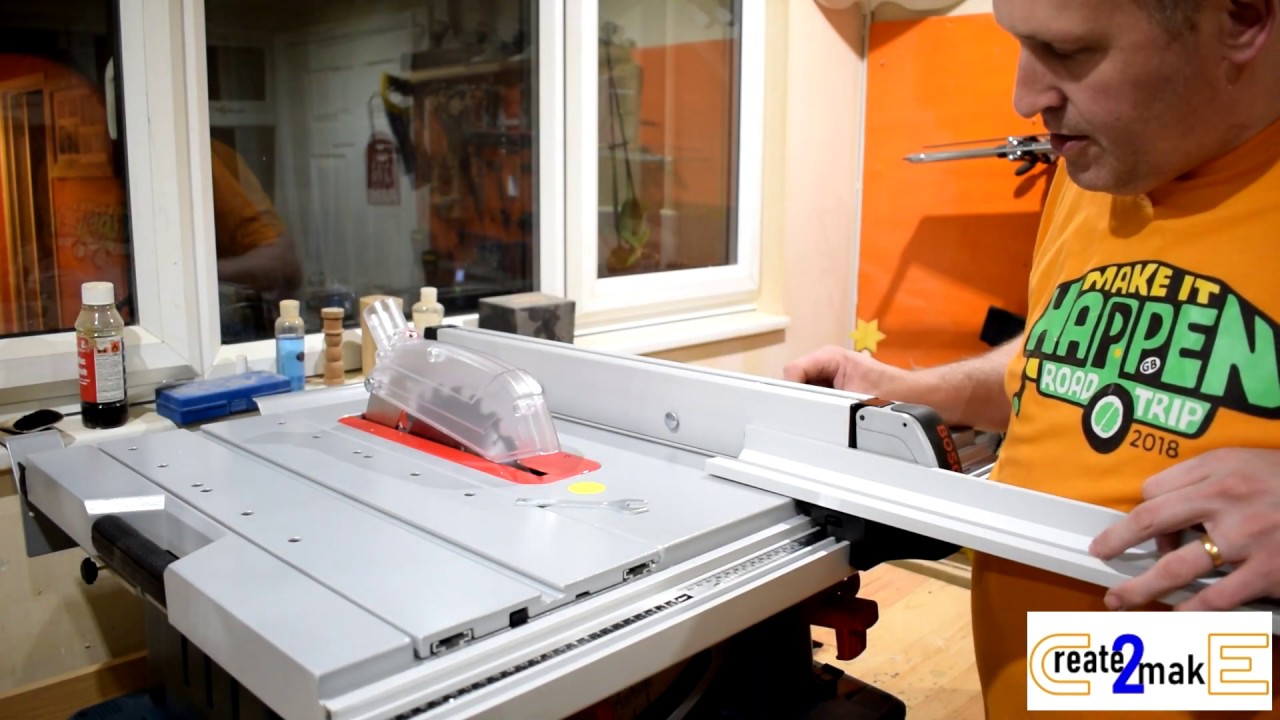 #51 Bosch GTS10XC Table saw unboxing, Setting up, and review | Create 2 make