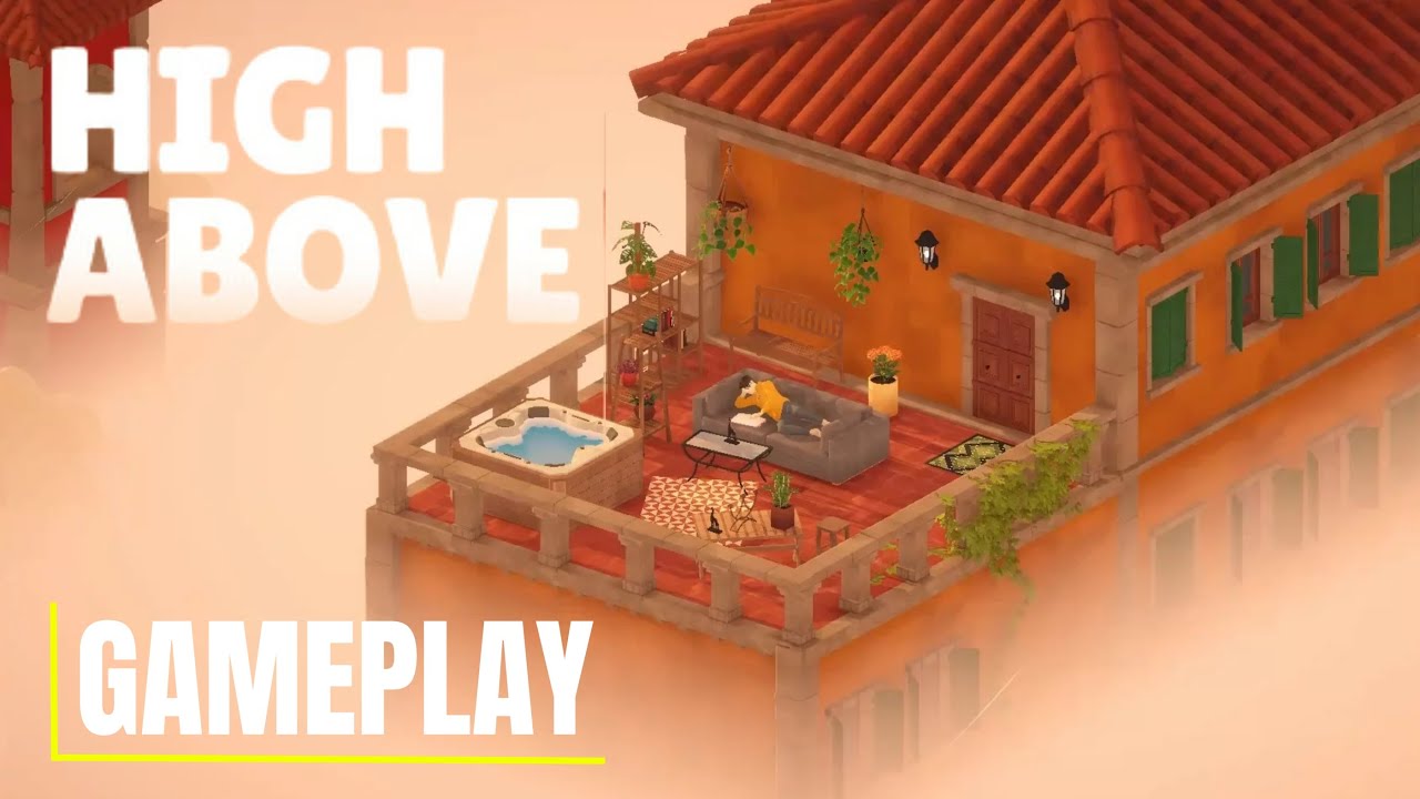 High Above Demo Gameplay (4K) | Cozy Rooftop Building Game