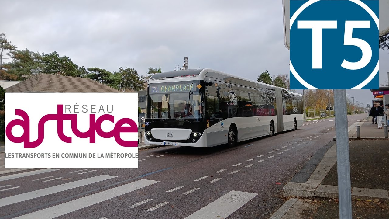 ASTUCE : Ligne T5 – ROUEN — Champlain ➡️ MONT-SAINT-AIGNAN — Mont aux Malades à bord d'un Ebusco 3.0