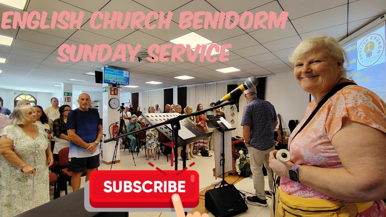 English Church Benidorm ⛪ Pastor Trevor, Mission Team, worship led by Richard 🎹and Sharon 🥁 🎤 
