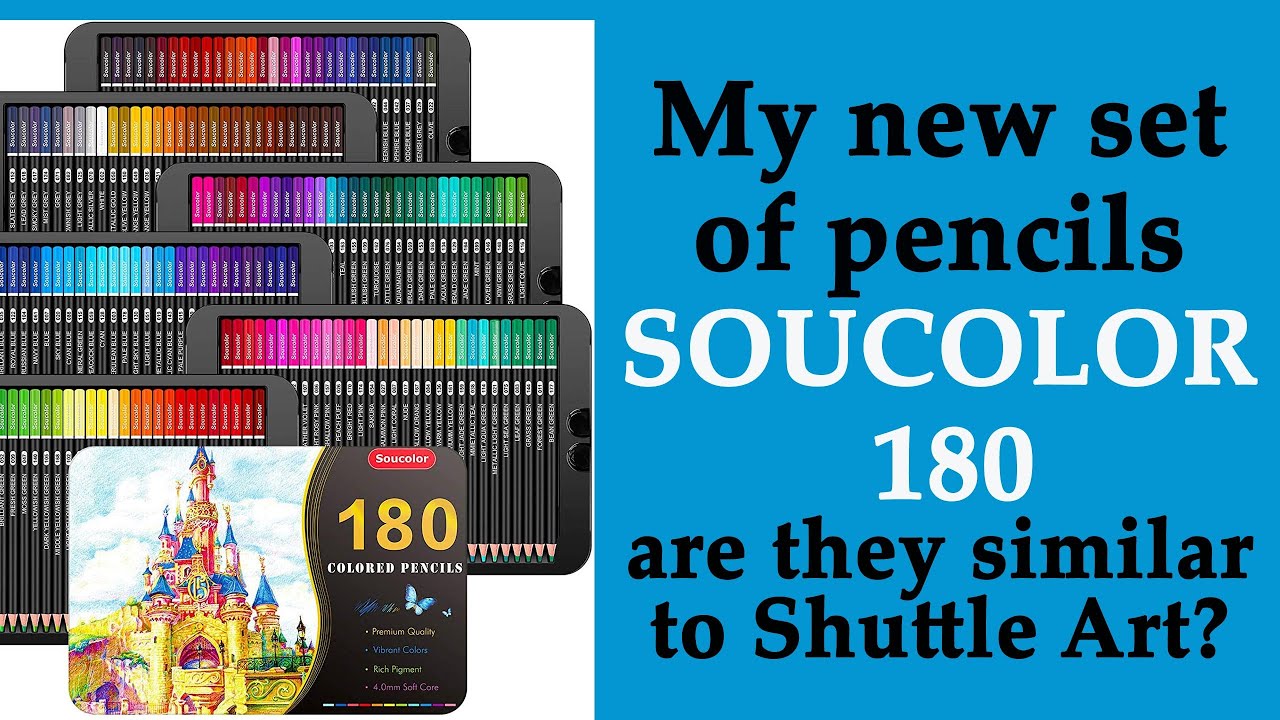 My new huge set of colored pencils SOUCOLOR 180. Are they similar to Shuttle art?  #coloring