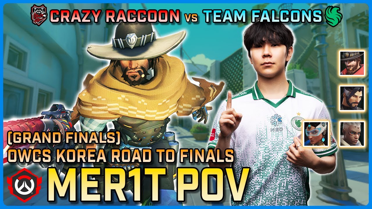 [ Mer1t ] Hitscan GOD | Crazy Raccoon vs Falcons | OWCS KOR Road to Finals Grand Finals