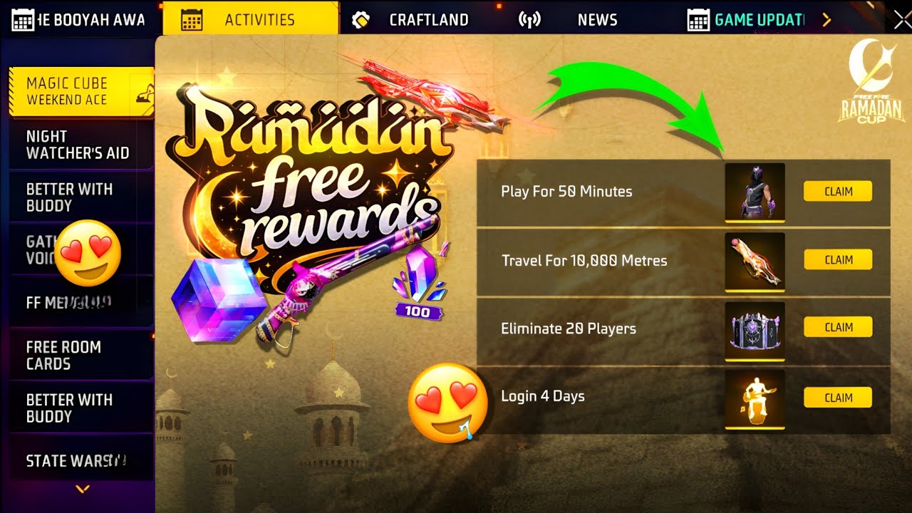 Claim🔥 Free Magic Cube 😍| Lost Treasure Event Free Fire | Free Fire New Event | Today New Event 
