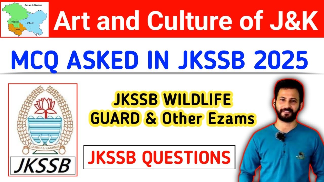 Art and Culture of J&K | Art and Culture Best MCQ | All Question Asked in JKSSB 2025  Paper #jkssb
