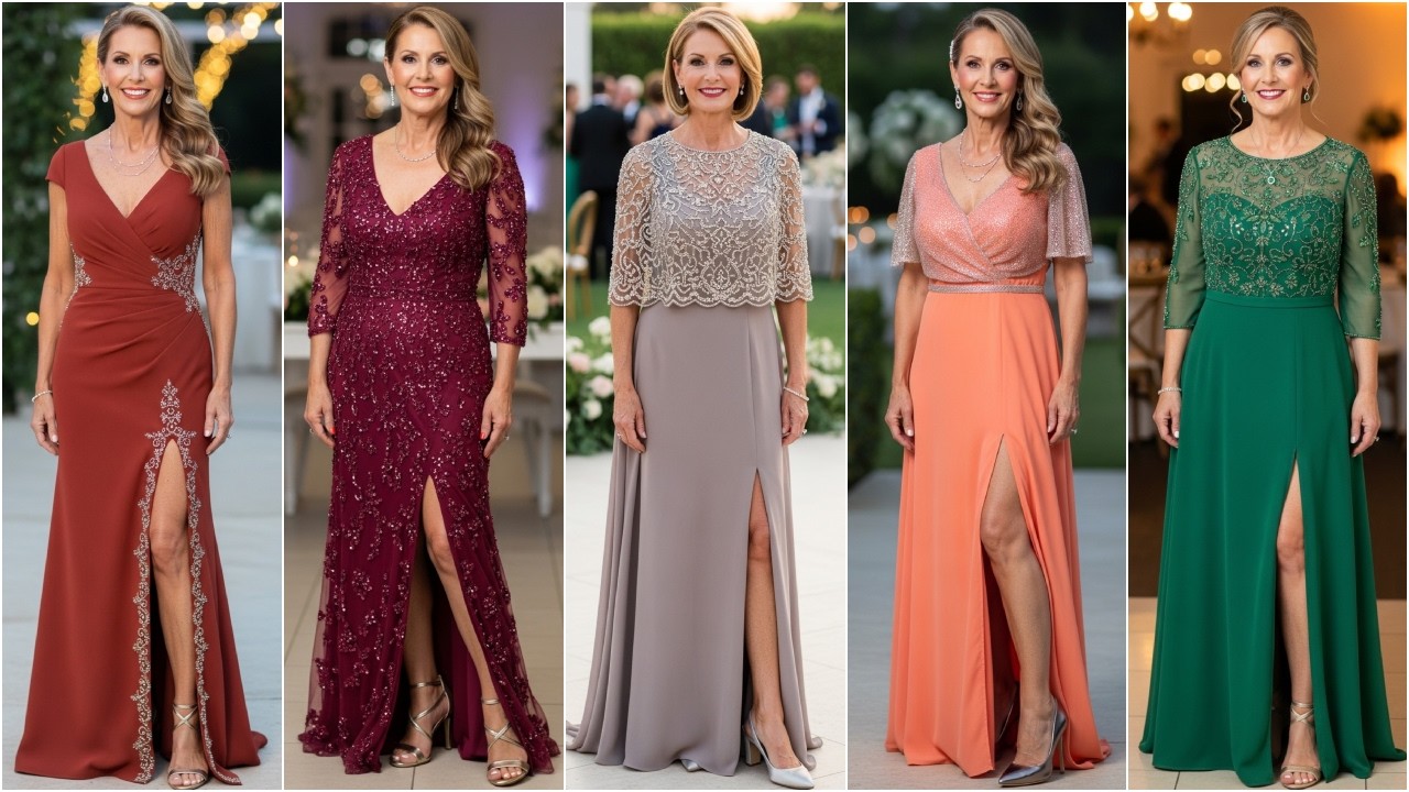 Prom Gowns With Slit for Mother of the Bride: Contemporary Designs for the Fashion-Forward Mother