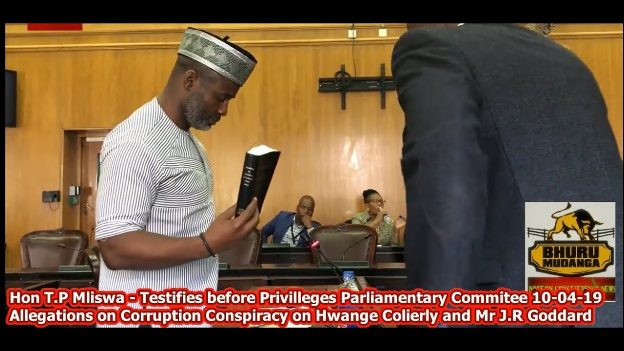 Hon Temba Mliswa Testifies on the alleged corruption conspiracy before Parliament