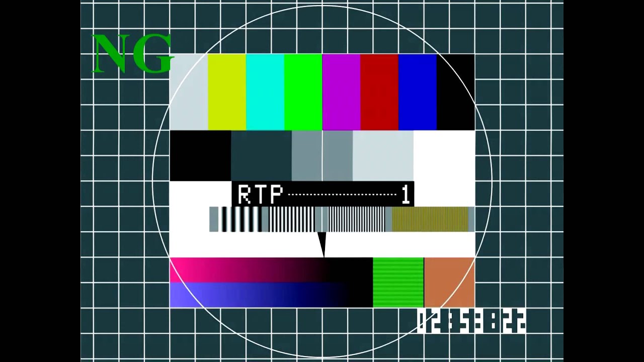 RTP1 - 1982 - FIM DE EMISSÃO HINO CANTADO SEGUIDO DA MIRA TÉCNICA - HD 1080i