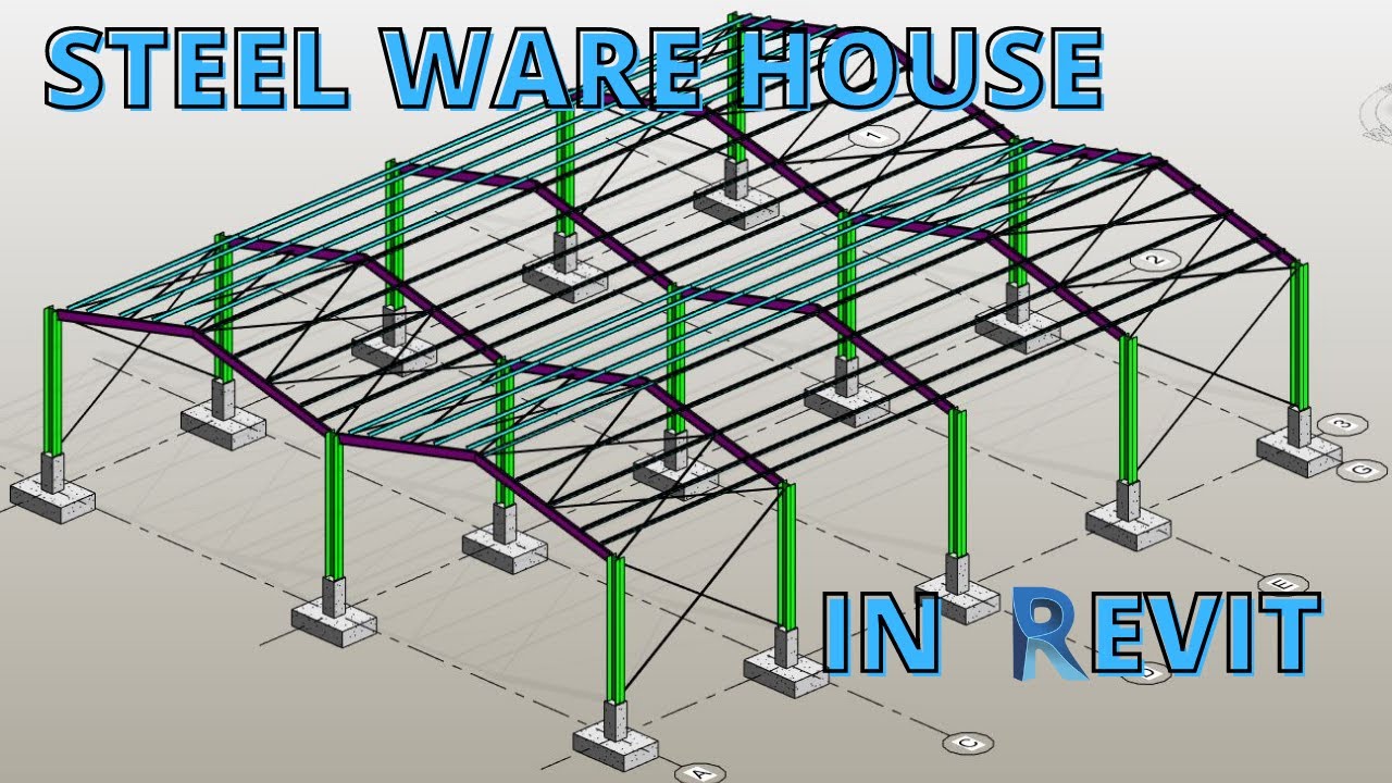 СКЛАД ИЗ СТАЛЬНЫХ ИЗДЕЛИЙ В REVIT_ПОШАГОВЫЙ ПОРТАЛЬНЫЙ КАРКАС В REVIT