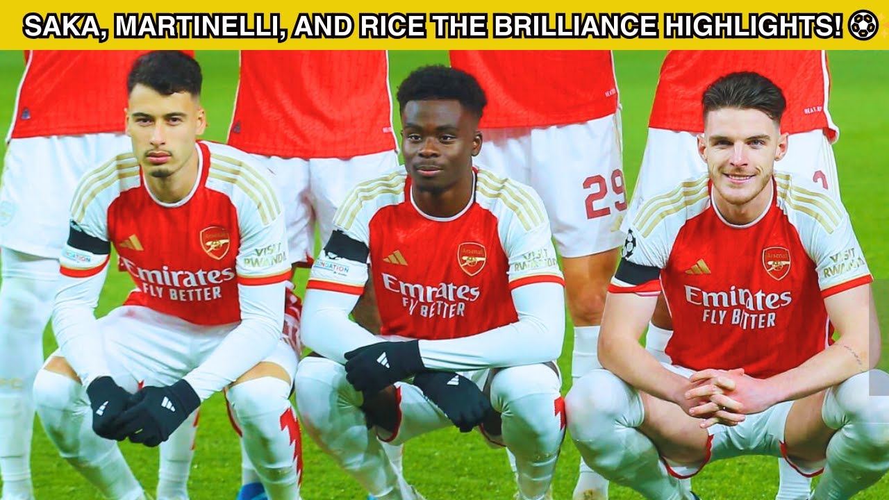 Dynamic Trio Saka, Martinelli, and Rice Brilliance Highlights! ⚽✨2023 HD