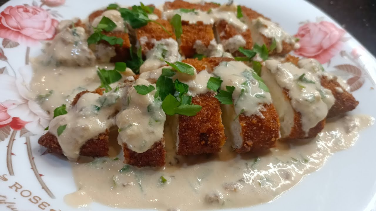 كوردون bleu 💥غير ب نص صدر دجاج 😋طيبت أروع و ابن طبق مع صوص بلونش بالكرام فراش صنع منزلي 💯 في نص⏳