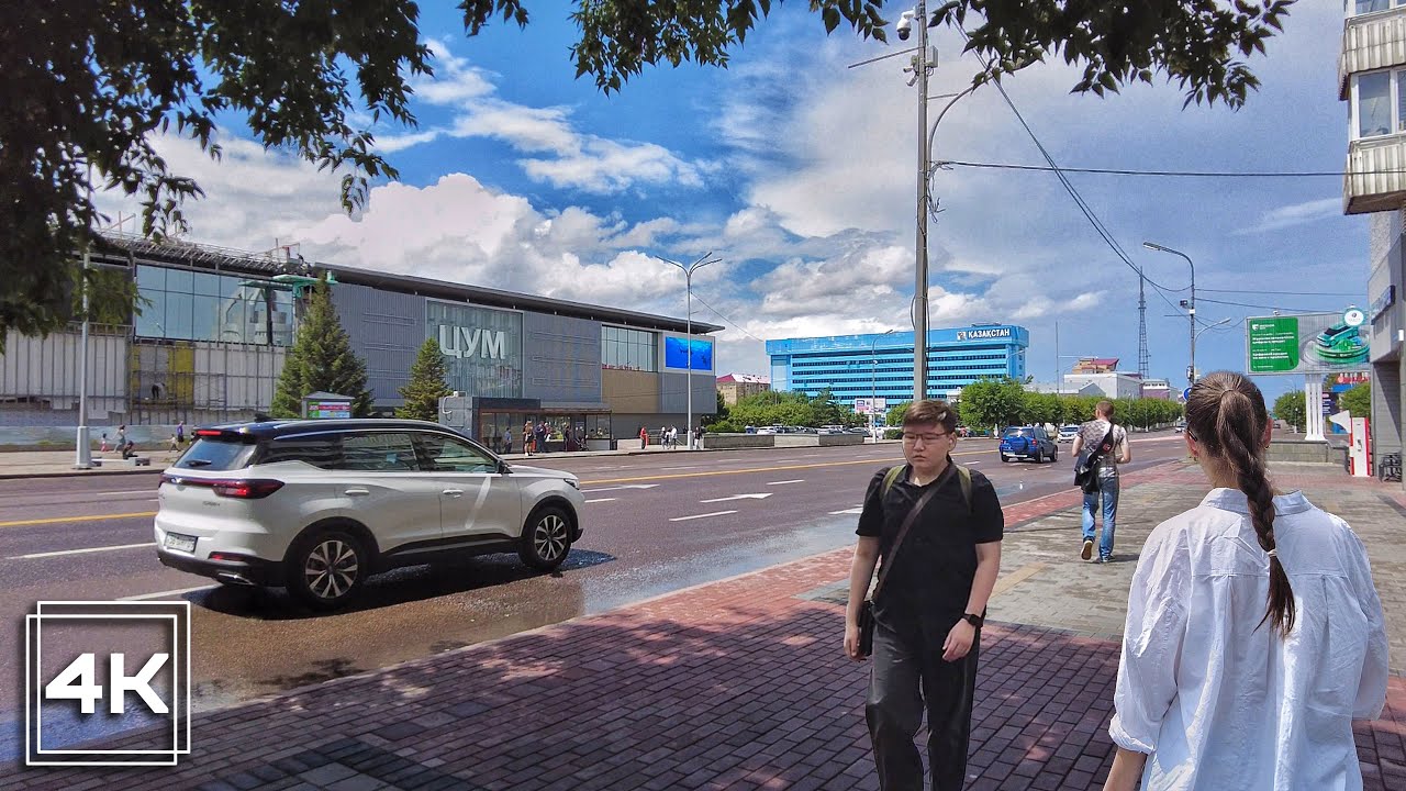 ⛈️ Rainy Start, ☀️ Sunny Finish: Karaganda City Walk | Kazakhstan 4K