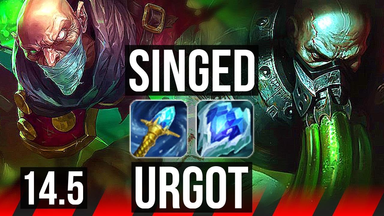 SINGED vs URGOT (TOP) | Rank 3 Singed, 1800+ games, 4/3/14 | EUW Challenger | 14.5