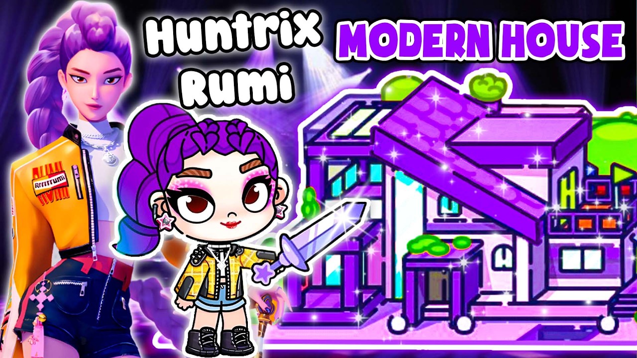 Huntrix RUMI House Design in Avatar World 🤎🩷 Modern House House Cute & Aesthetic Room Tour! | Pazu