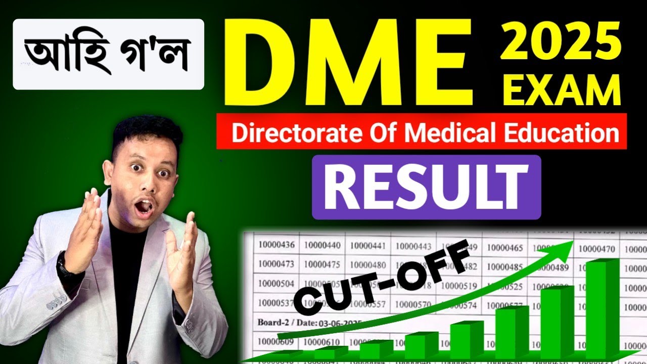 DME Result 2025 আহি গ&rsquo;ল ভাল খবৰ | DME Grade 3 Technical Result 2025