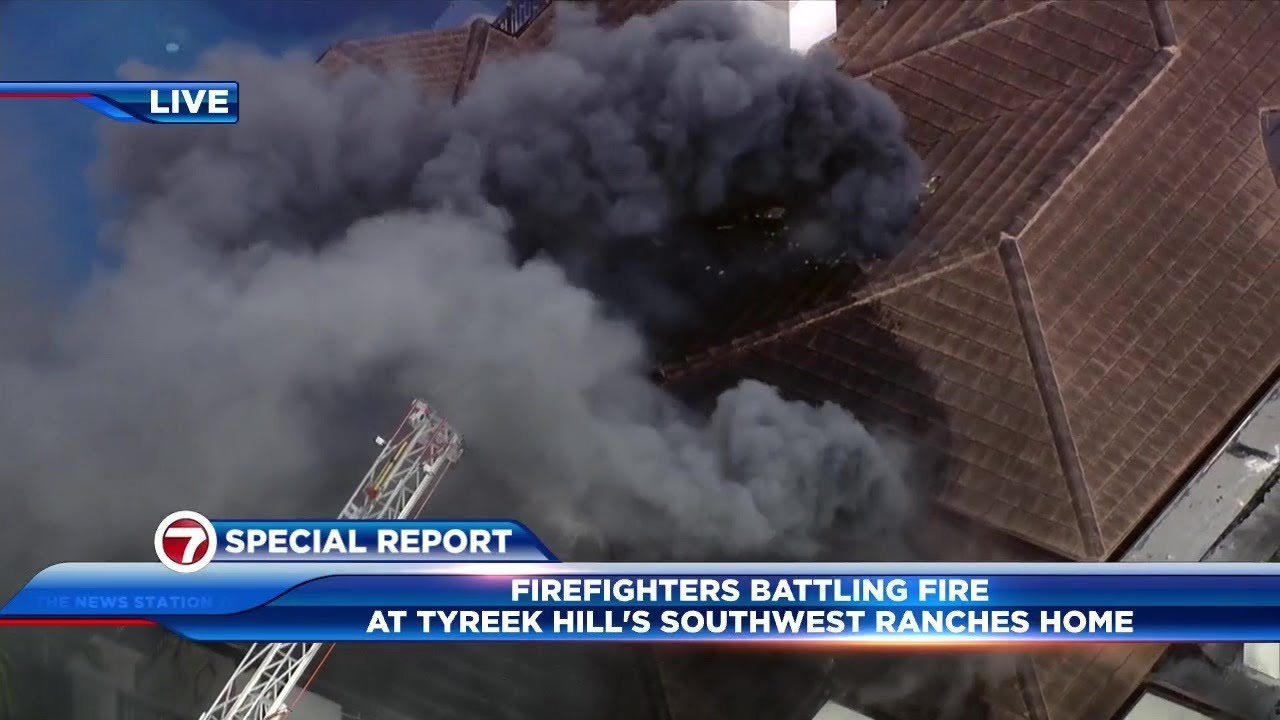 Firefighters battle fire at home of Miami Dolphins WR Tyreek Hill in Southwest Ranches