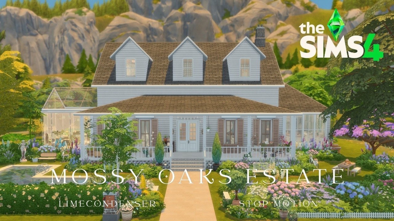 The Sims 4 House Build | Stop Motion | Mossy Oaks Estate | With CC