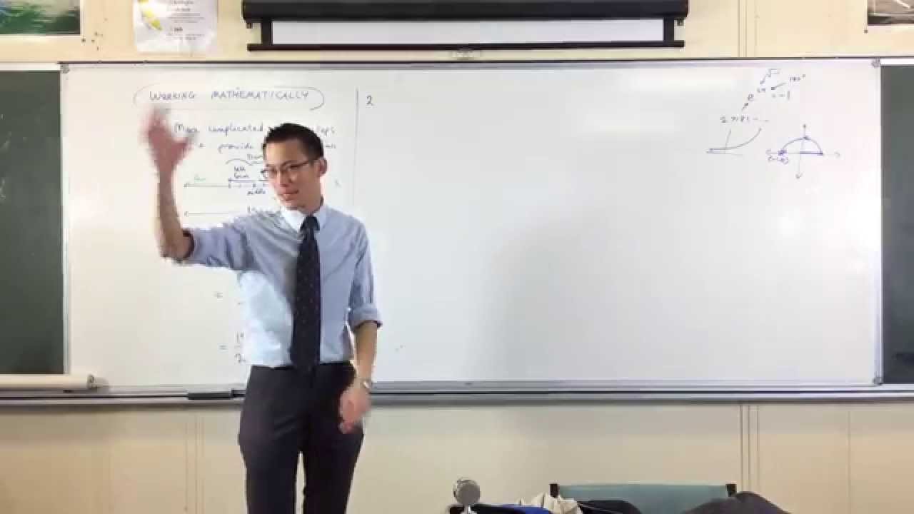 Someone asked me a question about Euler's Identity (e^iπ = --1)...