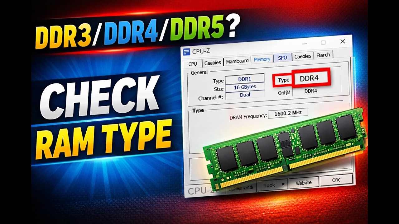 Как проверить тип оперативной памяти (DDR3 / DDR4 / DDR5) на компьютере с Windows | Учебное пособ...