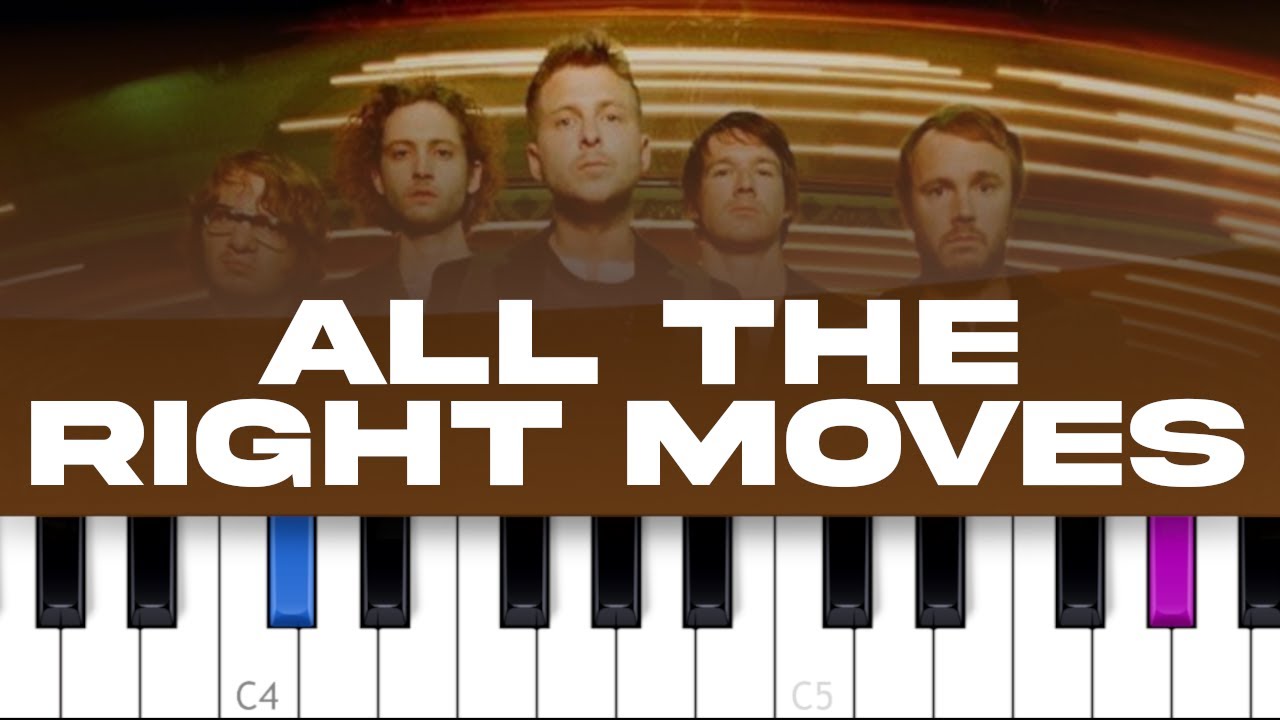 OneRepublic - All The Right Moves  (piano tutorial)