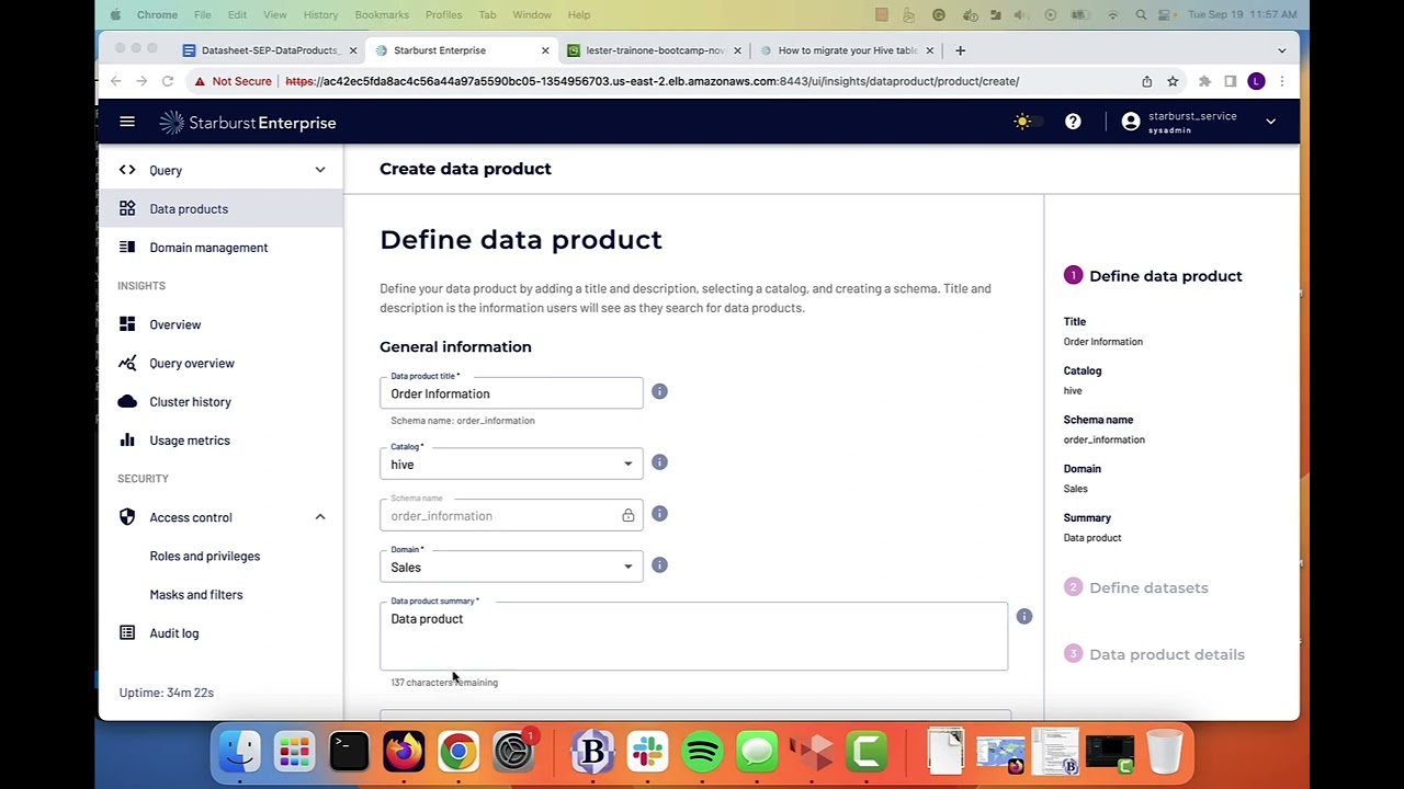 Enabling Data Products on Starburst Enterprise