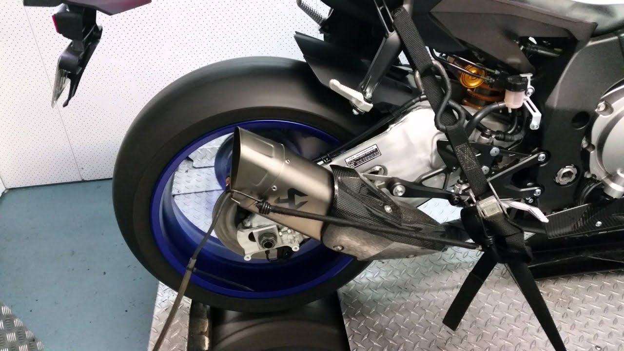 2015 Yamaha R1M dyno with Akrapovic slip on & MJS Link pipe