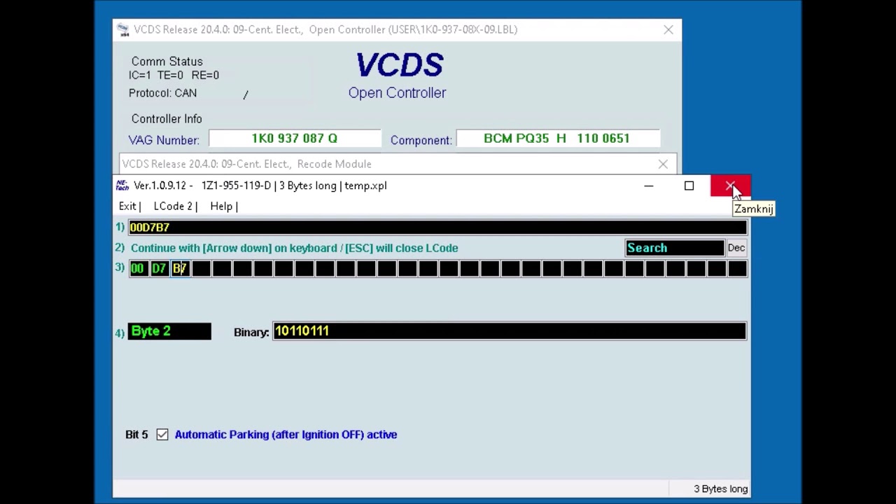VCDS dla początkujących cz.28 - czujnik deszczu i zmierzchu, system wycieraczek, magistrala LIN