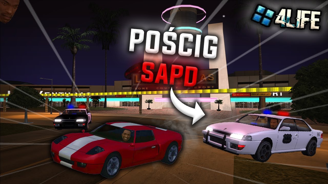 4Life| Ucieczka przed SAPD * ADMIN ZRESPIL POLICYJNEGO INFERNUSA BO NIE MOGLI MNIE DOGONIĆ SAPD XD*