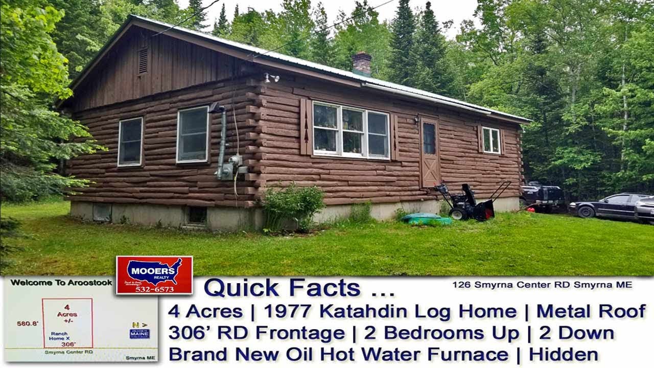Maine Log Homes With Land Video | 4 Acres Of ME Real Estate MOOERS REALTY #loghomesinmaine