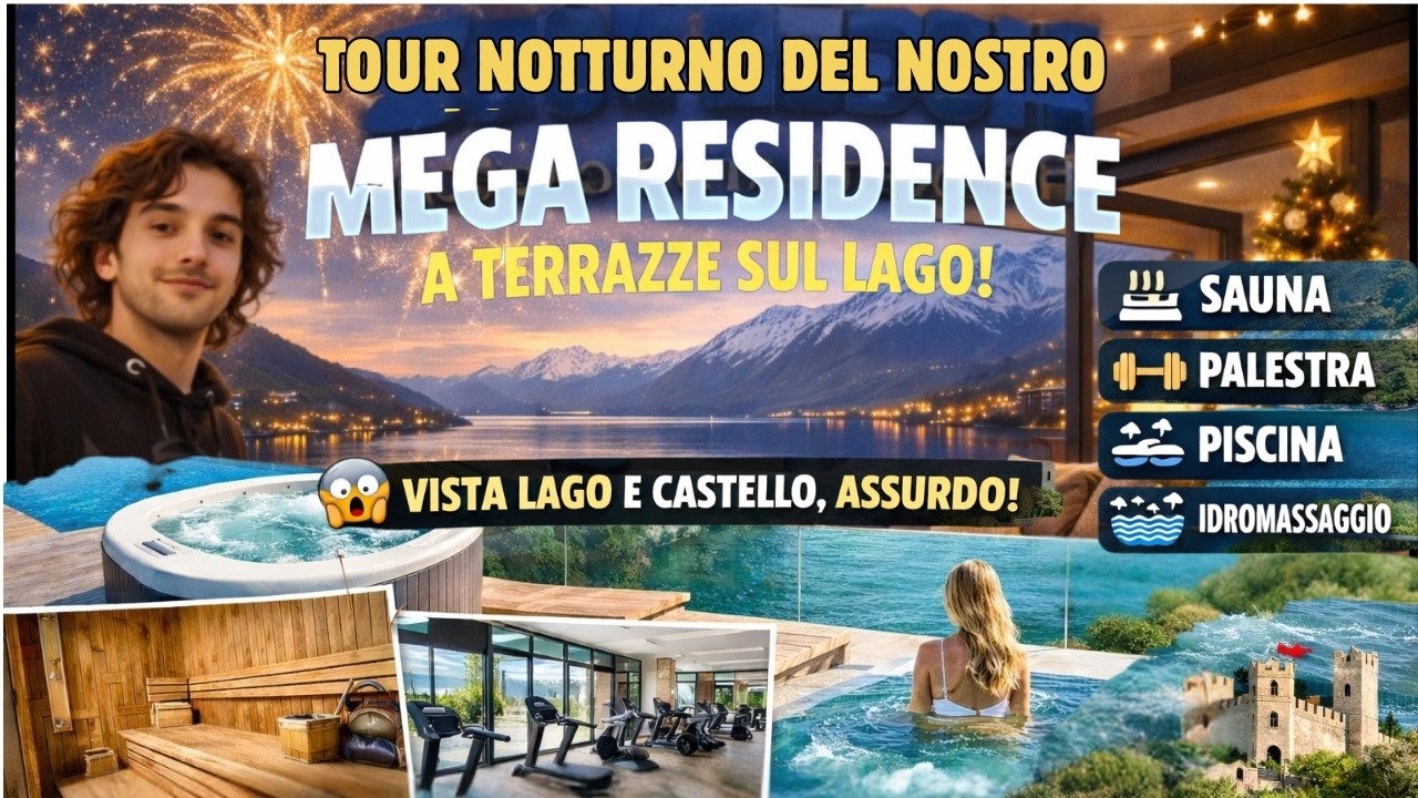 TOUR notturno del MEGA RESIDENCE … solo per una notte sul lago di Garda 🏡🌙