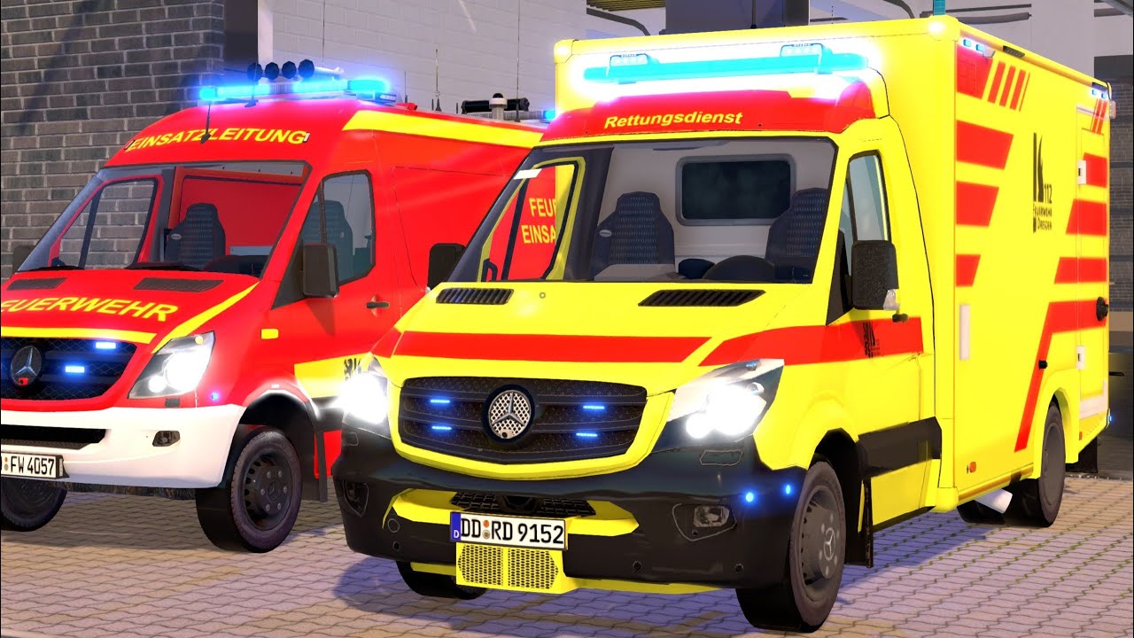 Emergency Call 112 - German Ambulance Responding! 4K