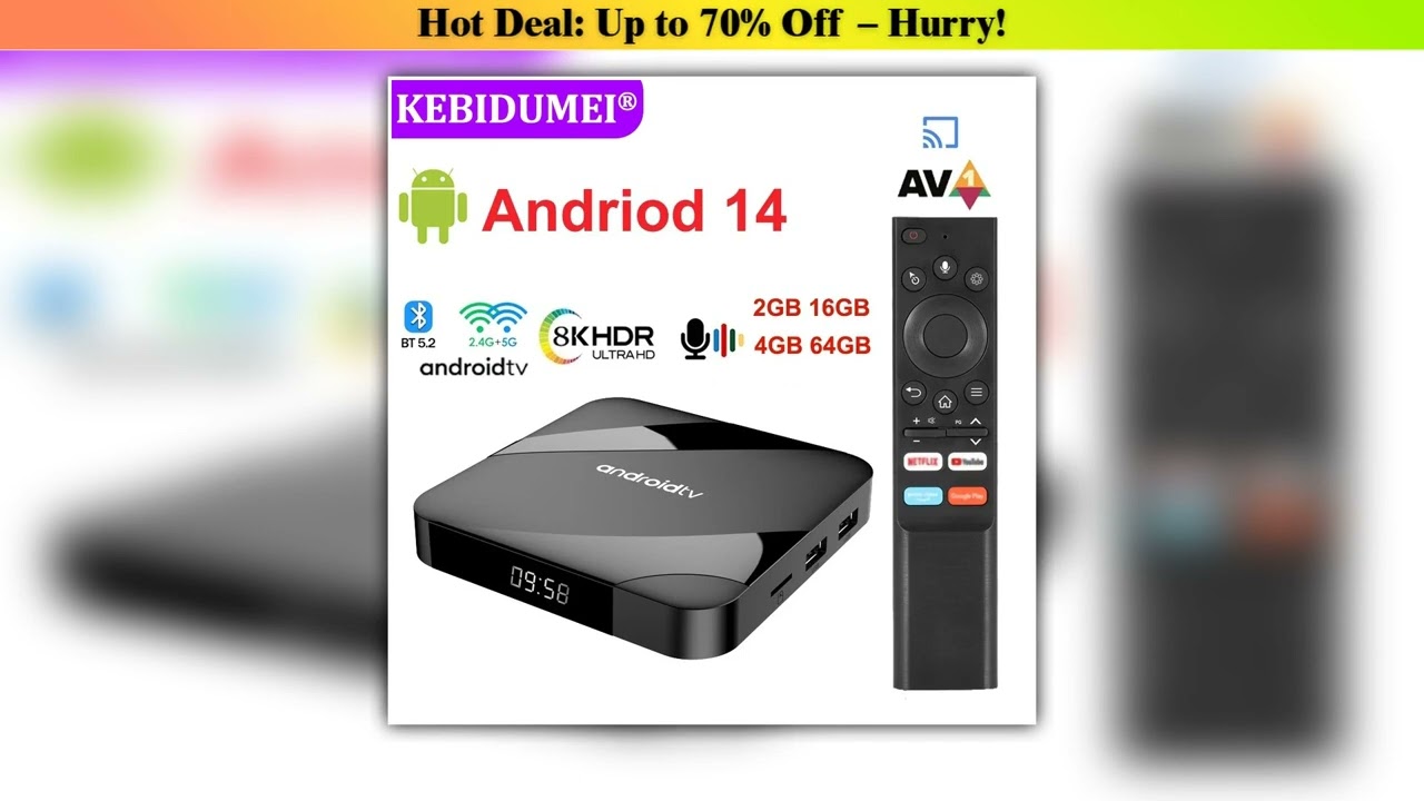 Android 14 Tv &mdash; Best Seller (2025): Android 14 TV Box Bluetooth 5.2 ATV 8K 4K Set Top Box