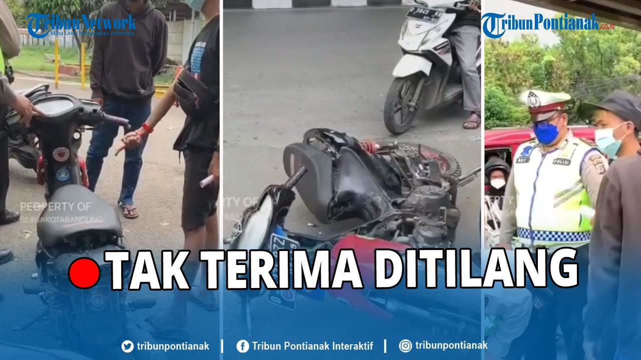 🔴 Viral Video Pemuda di Bandung Ngamuk dan Rusak Motor, Tak Terima Ditilang Polisi