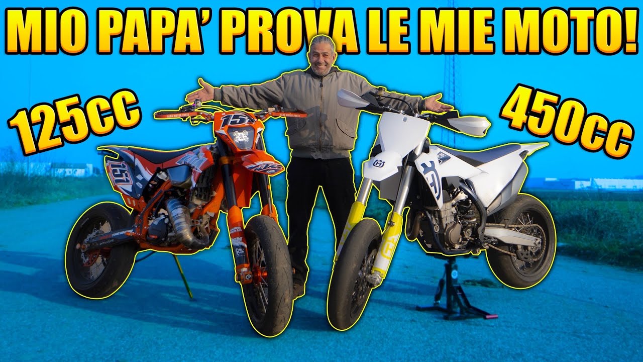 MIO PAPÀ SI SPAVENTA SULLE MIE MOTO! 🤯