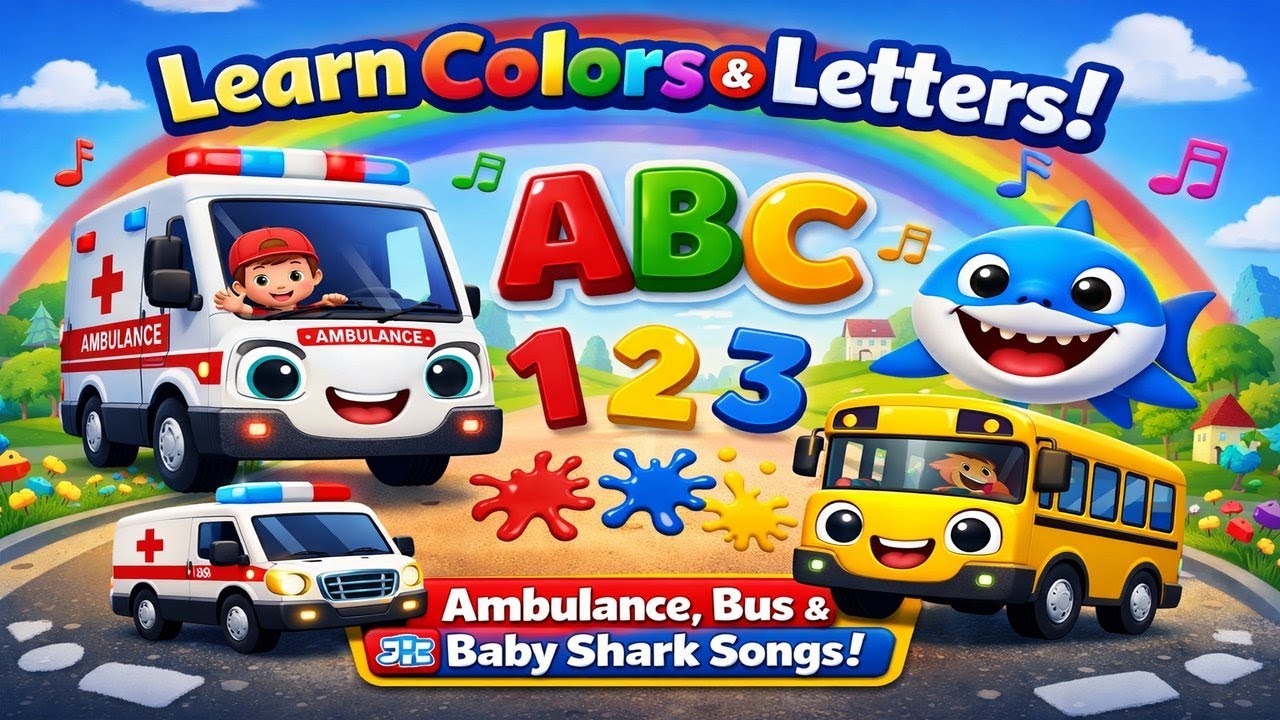 The Wheels on the Ambulance 🚑 | Kids Songs & Nursery Rhymes 🎵