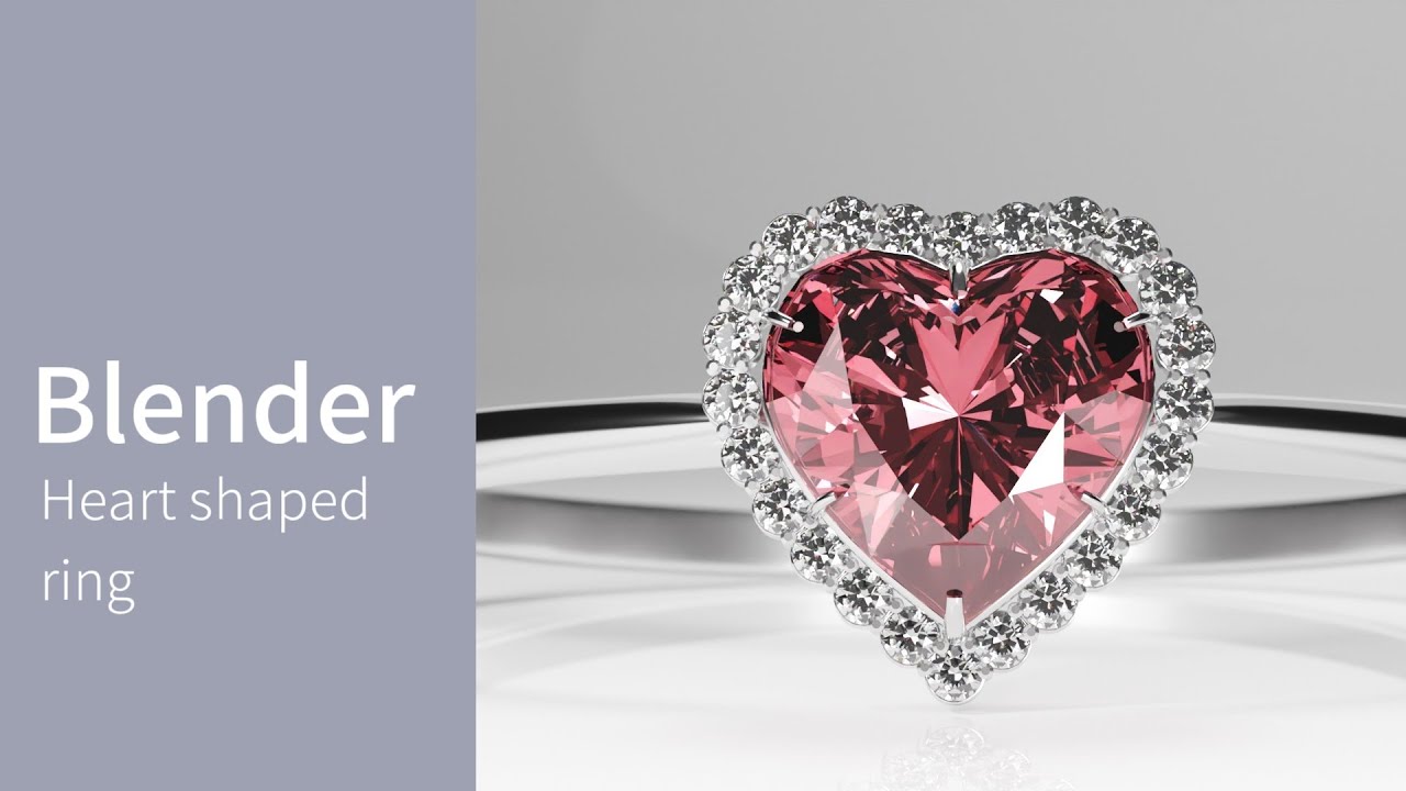 【Blender】Heart shaped ring
