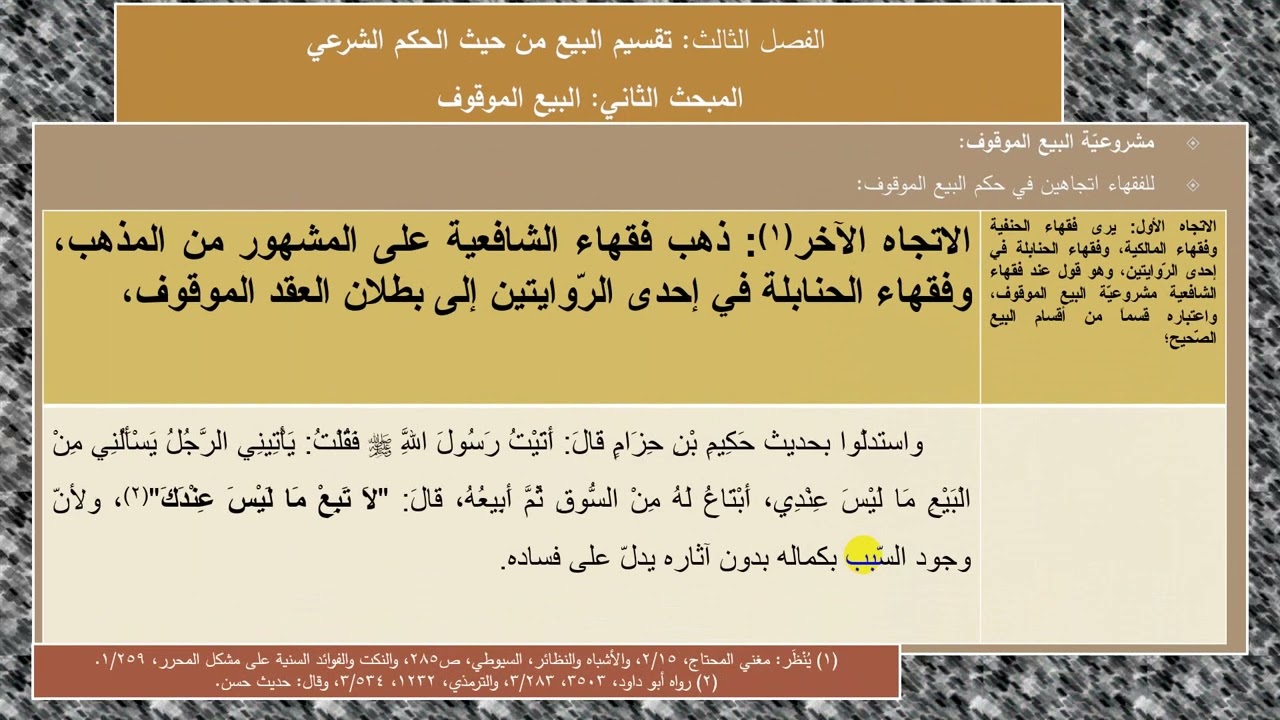 (039) البيع الموقوف، البيع الباطل، البيع الفاسد، #فقه_المعاملات_المالية_المقارن