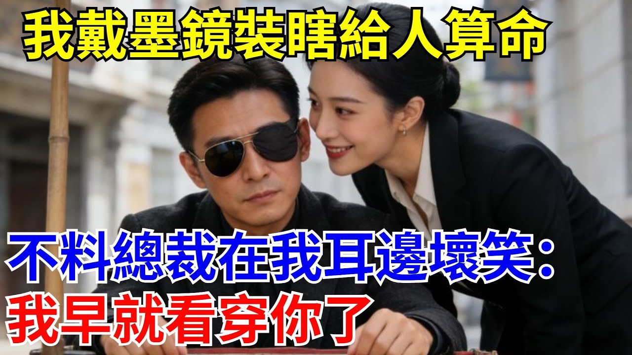 我戴墨鏡裝瞎給人算命，不料總裁在我耳邊壞笑：我早就看穿你了。#原創#情感#情感故事#故事#爽文#奇聞#為人處世#生活經驗