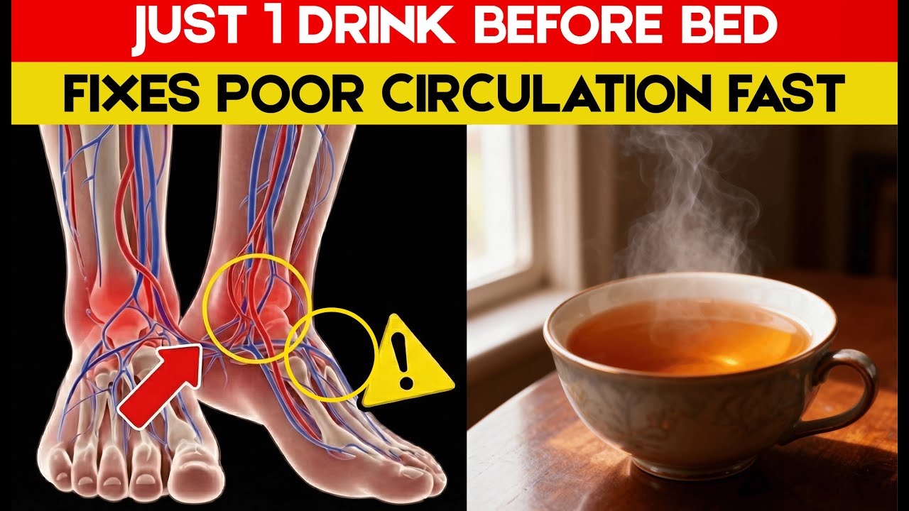 Just 1 Drink Before Bed Fixes Poor Circulation After 60 | Senior Health Tips