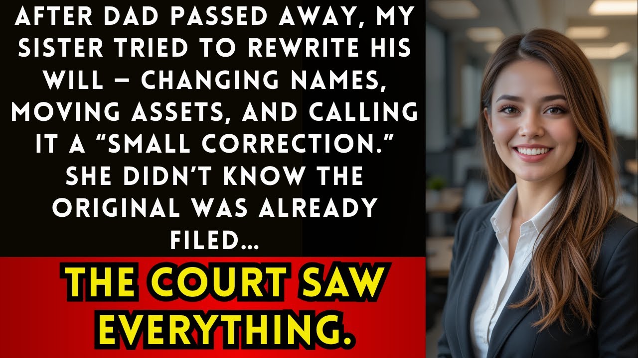 My Sister Tried to Rewrite Dad’s Will — The Original Was Already Filed [FULL STORY]